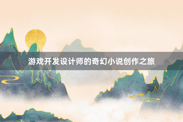 游戏开发设计师的奇幻小说创作之旅